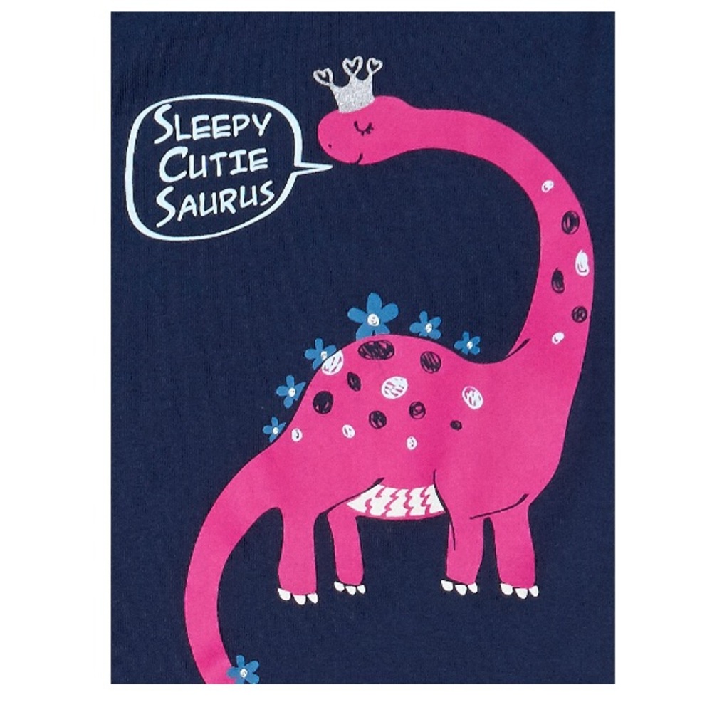 NWT Toddler Girls' Dino Cotton Sleep Set - Picture 3 of 3